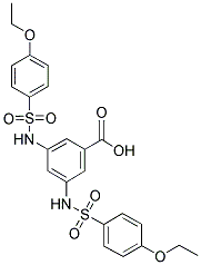 3,5-BIS-(4-ETHOXY-BENZENESULFONYLAMINO)-BENZOIC ACID 结构式