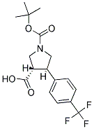 1-[(TERT-BUTYL)OXYCARBONYL]-4-[4-(TRIFLUOROMETHYL)PHENYL]PYRROLIDINE-3-CARBOXYLIC ACID 结构式