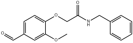 N-苄基-2-(4-甲酰基-2-甲氧基苯氧基)乙酰胺 结构式