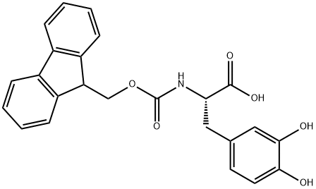 FMOC-L-3,4-二羟基苯丙氨酸 结构式