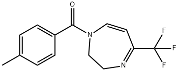 (4-METHYLPHENYL)[5-(TRIFLUOROMETHYL)-2,3-DIHYDRO-1H-1,4-DIAZEPIN-1-YL]METHANONE 结构式