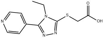 (4-ETHYL-5-PYRIDIN-4-YL-4 H-[1,2,4]TRIAZOL-3-YLSULFANYL)-ACETIC ACID 结构式