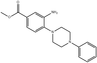 Methyl 3-amino-4-(4-phenylpiperazino)benzenecarboxylate 结构式