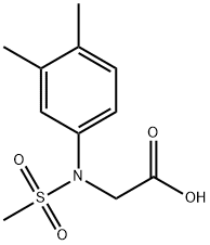 [(3,4-二甲基-苯基)-甲磺酰基-氨基]-乙酸 结构式