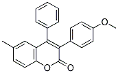 3-(4'-METHOXYPHENYL)-6-METHYL-4-PHENYL COUMARIN 结构式