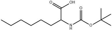 2-((叔丁氧羰基)氨基)辛酸 结构式