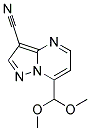 7-(DIMETHOXYMETHYL)PYRAZOLO[1,5-A]PYRIMIDINE-3-CARBONITRILE 结构式