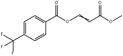 3-METHOXY-3-OXO-1-PROPENYL 4-(TRIFLUOROMETHYL)BENZENECARBOXYLATE 结构式