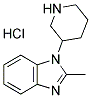 2-METHYL-1-(PIPERIDIN-3-YL)-1H-BENZO[D]IMIDAZOLE HYDROCHLORIDE 结构式