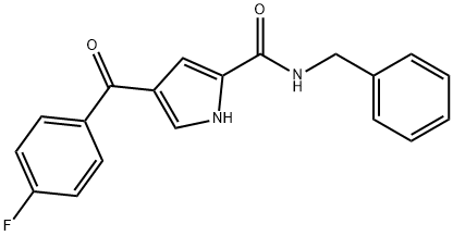 N-BENZYL-4-(4-FLUOROBENZOYL)-1H-PYRROLE-2-CARBOXAMIDE 结构式