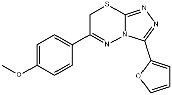 3-(2-FURYL)-6-(4-METHOXYPHENYL)-7H-[1,2,4]TRIAZOLO[3,4-B][1,3,4]THIADIAZINE 结构式