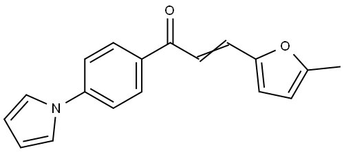 (E)-3-(5-Methyl-2-furyl)-1-[4-(1H-pyrrol-1-yl)phenyl]-2-propen-1-one 结构式