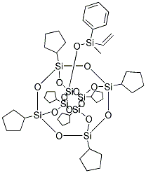 (METHYLPHENYLVINYLSILYLOXY)HEPTACYCLOPENTYLPENTACYCLOOCTASILOXANE 结构式