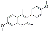 7-METHOXY-3(4'-METHOXYPHENYL)-4-METHYLCOUMARIN 结构式
