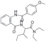 N-(1-(DIETHYLAMINO)-3-METHYL-1-OXOPENTAN-2-YL)-2-(4-METHOXYBENZAMIDO)BENZAMIDE 结构式