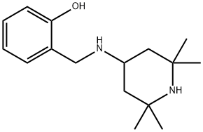 2-(((2,2,6,6-四甲基哌啶-4-基)氨基)甲基)苯酚 结构式