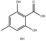 2,6-DIHYDROXY-4-METHYLBENZOIC ACID POTASSIUM SALT 结构式