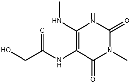 2-HYDROXY-N-[3-METHYL-6-(METHYLAMINO)-2,4-DIOXO-1,2,3,4-TETRAHYDROPYRIMIDIN-5-YL]ACETAMIDE 结构式