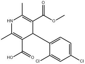 4-(2,4-DICHLOROPHENYL)-5-(METHOXYCARBONYL)-2,6-DIMETHYL-1,4-DIHYDRO-3-PYRIDINECARBOXYLIC ACID 结构式