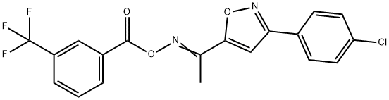 3-(4-CHLOROPHENYL)-5-(([3-(TRIFLUOROMETHYL)BENZOYL]OXY)ETHANIMIDOYL)ISOXAZOLE 结构式