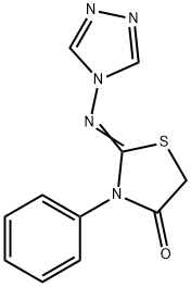 (Z)-2-((4H-1,2,4-三唑-4-基)亚氨基)-3-苯基噻唑-4-酮 结构式