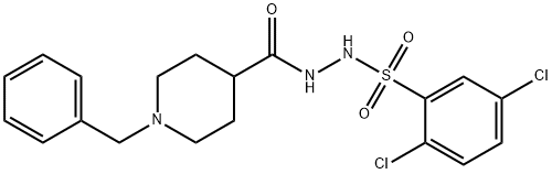 N'-(1-苄基哌啶-4-羰基)-2,5-二氯苯磺酰肼 结构式
