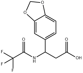 3-(1,3-Benzodioxol-5-yl)-3-[(2,2,2-trifluoroacetyl)amino]propanoic acid 结构式