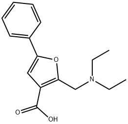 2-DIETHYLAMINOMETHYL-5-PHENYL-FURAN-3-CARBOXYLIC ACID 结构式