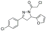 2-CHLORO-1-[3-(4-CHLORO-PHENYL)-5-FURAN-2-YL-4,5-DIHYDRO-PYRAZOL-1-YL]-ETHANONE 结构式