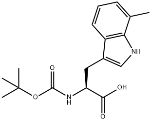 BOC-7-甲基-DL-色氨酸 结构式