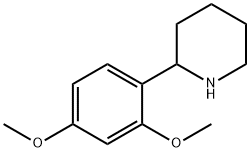 2-(2,4-二甲氧基苯基)哌啶 结构式