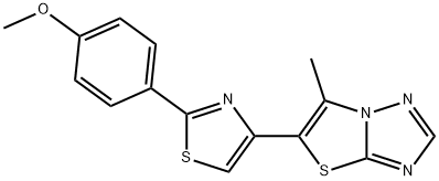 5-[2-(4-METHOXYPHENYL)-1,3-THIAZOL-4-YL]-6-METHYL[1,3]THIAZOLO[3,2-B][1,2,4]TRIAZOLE 结构式