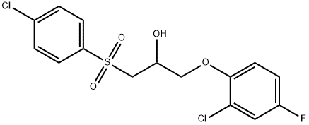1-(2-CHLORO-4-FLUOROPHENOXY)-3-[(4-CHLOROPHENYL)SULFONYL]-2-PROPANOL 结构式