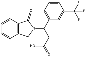 3-(1-OXO-1,3-DIHYDRO-2H-ISOINDOL-2-YL)-3-[3-(TRIFLUOROMETHYL)PHENYL]PROPANOIC ACID 结构式