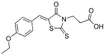 3-[5-(4-ETHOXY-BENZYLIDENE)-4-OXO-2-THIOXO-THIAZOLIDIN-3-YL]-PROPIONIC ACID 结构式