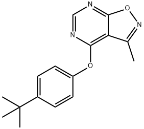 4-(TERT-BUTYL)PHENYL 3-METHYLISOXAZOLO[5,4-D]PYRIMIDIN-4-YL ETHER 结构式