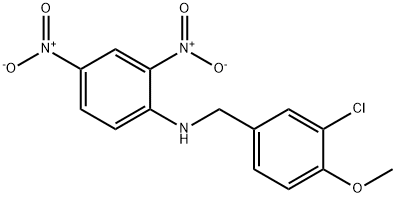 N-(3-CHLORO-4-METHOXYBENZYL)-2,4-DINITROANILINE 结构式