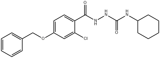 2-[4-(BENZYLOXY)-2-CHLOROBENZOYL]-N-CYCLOHEXYL-1-HYDRAZINECARBOXAMIDE 结构式