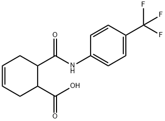 6-([4-(TRIFLUOROMETHYL)ANILINO]CARBONYL)-3-CYCLOHEXENE-1-CARBOXYLIC ACID 结构式