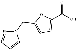 5-(1H-吡唑-1-甲基)-2-糠酸 结构式