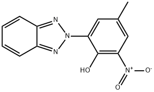 2-(2H-1,2,3-苯并三唑-2-基)-4-甲基-6-硝基苯酚 结构式