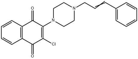 2-CHLORO-3-[4-(3-PHENYL-2-PROPENYL)PIPERAZINO]NAPHTHOQUINONE 结构式