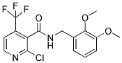 2-CHLORO-N-(2,3-DIMETHOXYBENZYL)-4-(TRIFLUOROMETHYL)NICOTINAMIDE 结构式
