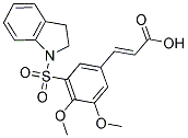 3-[3-(2,3-DIHYDRO-INDOLE-1-SULFONYL)-4,5-DIMETHOXY-PHENYL]-ACRYLIC ACID 结构式