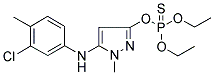O-[5-(3-Chloro-4-methylanilino)-1-methyl-1H-pyrazol-3-yl] O,O-diethyl phosphothioate 结构式