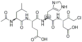 AC-LEU-GLU-HIS-ASP-CHLOROMETHYLKETONE 结构式