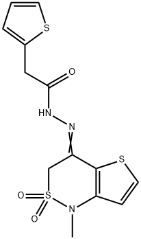 N'-[1-METHYL-2,2-DIOXO-2,3-DIHYDRO-2LAMBDA6-THIENO[3,2-C][1,2]THIAZIN-4(1H)-YLIDEN]-2-(2-THIENYL)ACETOHYDRAZIDE 结构式