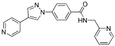 N-(2-PYRIDINYLMETHYL)-4-[4-(PYRIDIN-4-YL)-1H-PYRAZOL-1-YL]BENZAMIDE 结构式