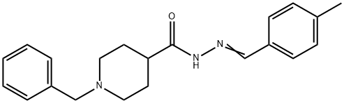 1-BENZYL-N'-[(E)-(4-METHYLPHENYL)METHYLIDENE]-4-PIPERIDINECARBOHYDRAZIDE 结构式