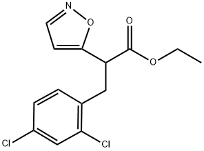 ETHYL 3-(2,4-DICHLOROPHENYL)-2-(5-ISOXAZOLYL)PROPANOATE 结构式